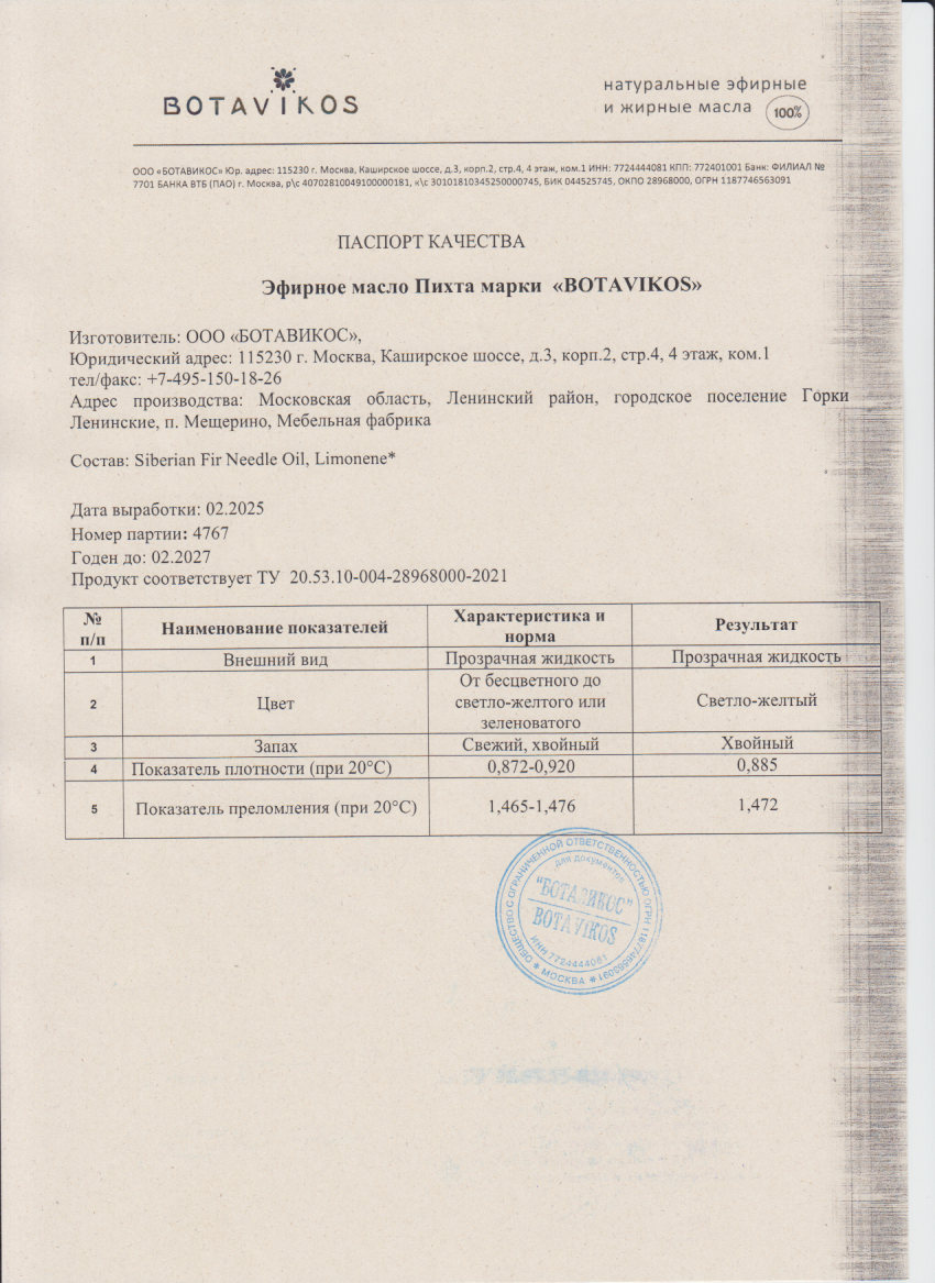 Паспорт №022025